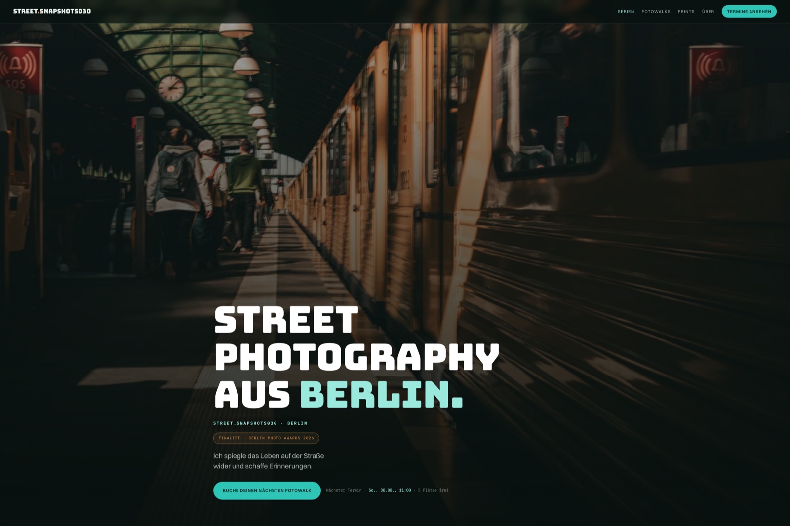 Die Startseite des Street-Fotografen: Street Photography aus Berlin