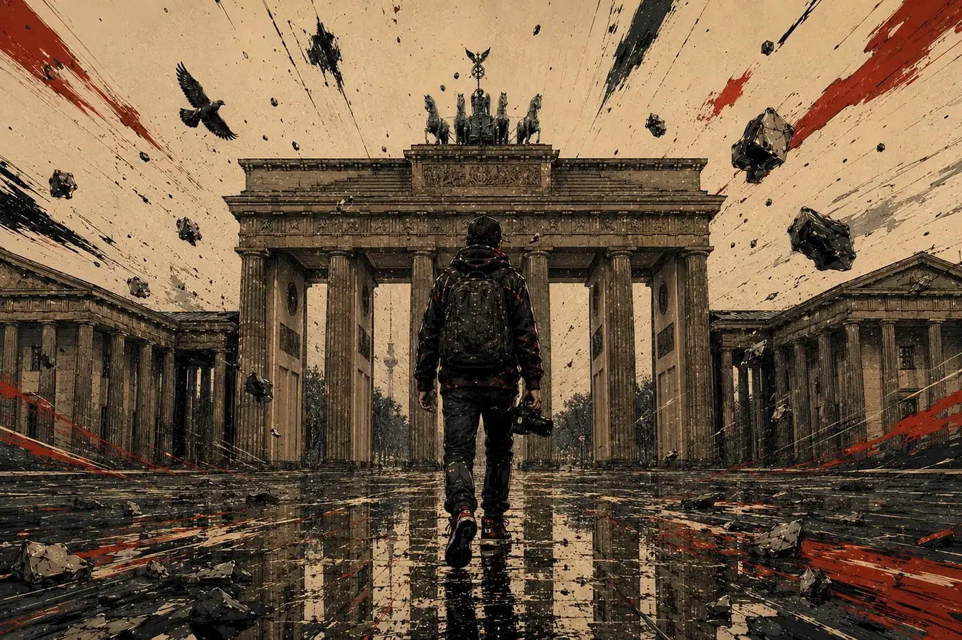 Startbild der Anime-Welt: Berlin als gezeichnete Stadt